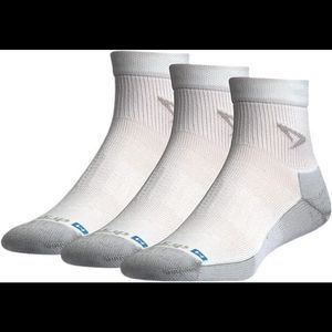 Drymax Women's 3-Pack Running Quarter-Crew White/Grey